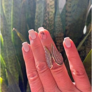 Sterling Silver/ Gold Tone CZ Ring